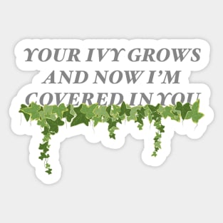 Ivy Taylor Swift Lyric Art Sticker